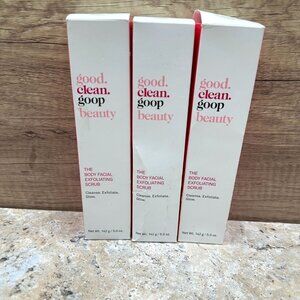 Lot Of 3 Good Clean Goop Beauty The Body Facial Exfoliating Scrub 5.0 oz NIB
